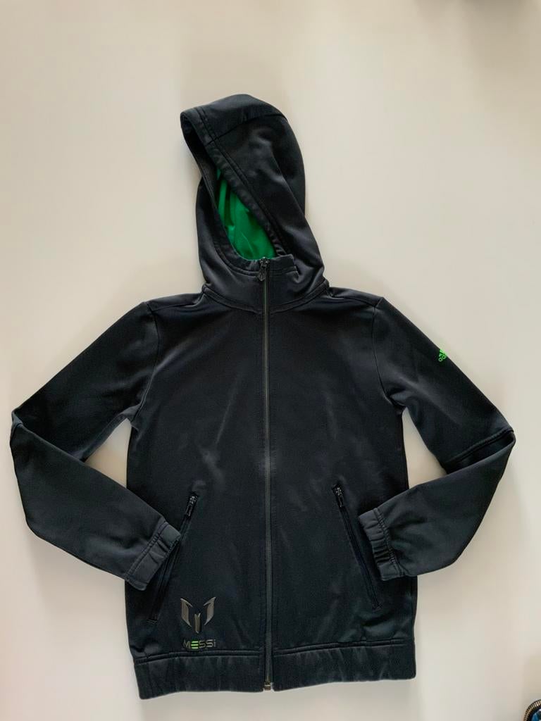 Adidas Messi Performance Climawarm trainingsjack maat 140, Ophalen of Verzenden, Zo goed als nieuw, Jongen of Meisje, Trui of Vest