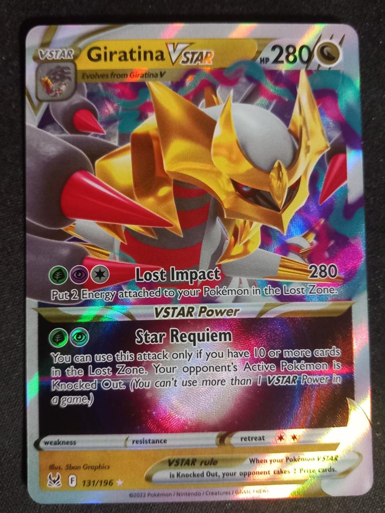 Pokemon Giratina VSTAR 131/196 Lost Origin Ultra Rare NM, Verzenden, Zo goed als nieuw, Losse kaart, Foil