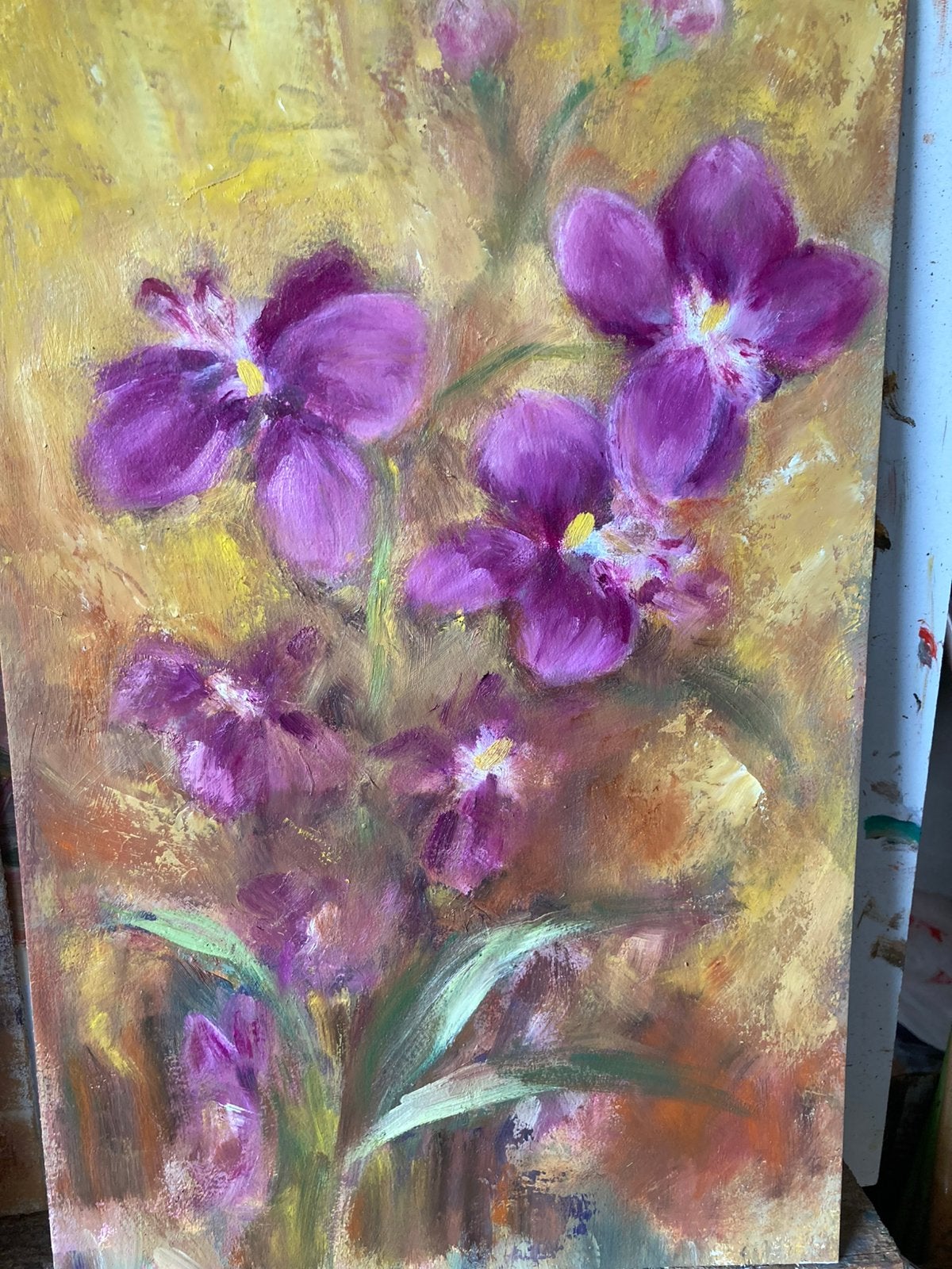 Orchidee, Antiek en Kunst, Kunst | Schilderijen | Klassiek, Ophalen of Verzenden