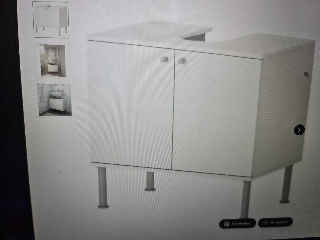 Ikea Fullen kast Wastafelonderkast wit, Ophalen, (Half)hoge kast, Gebruikt, 50 tot 100 cm