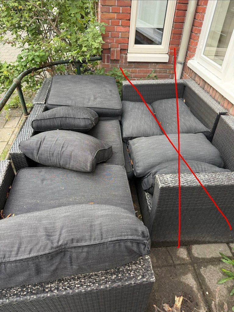 Tuinmeubels gratis! Garden furniture set for free!, Ophalen, Gebruikt, 5 zitplaatsen, Tuinset