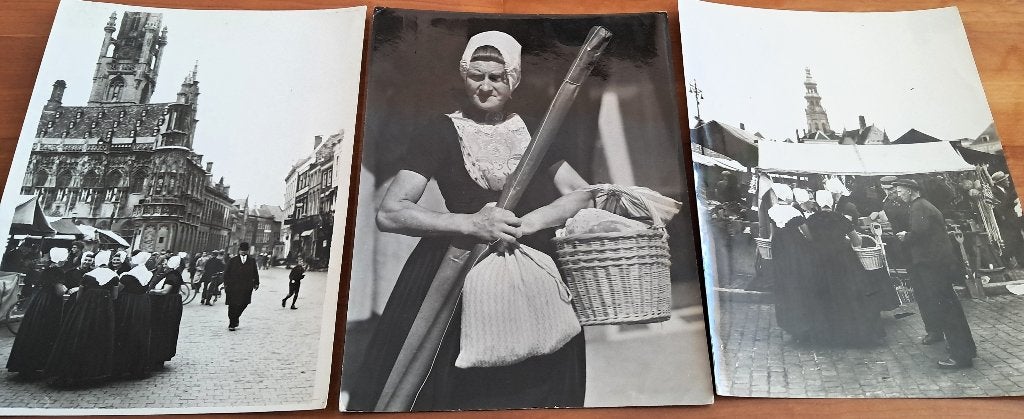 Middelburg klederdracht persfoto’s jaren 30, Foto, Klederdracht, Ophalen of Verzenden, Zo goed als nieuw