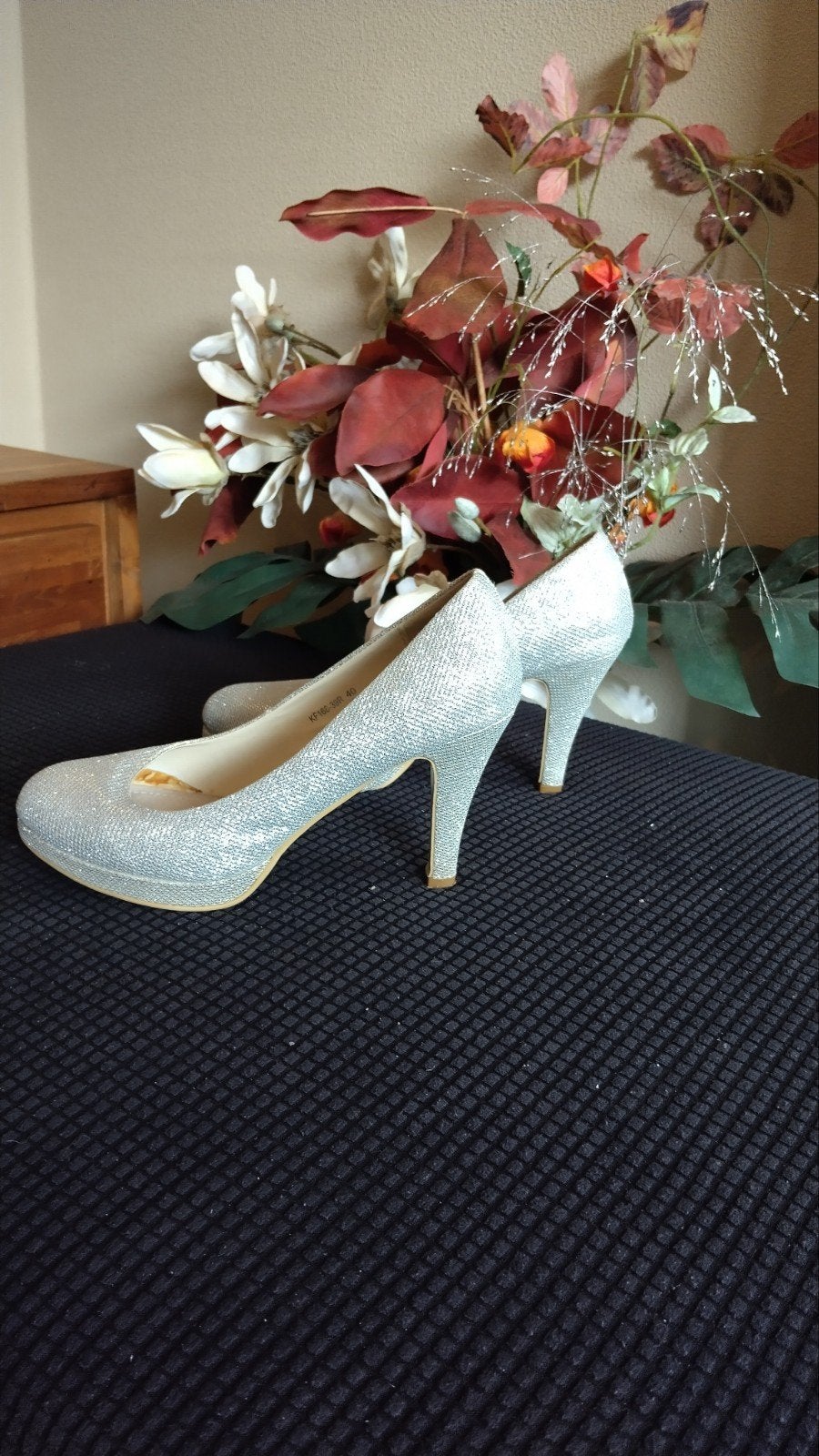 Small Swan Zilveren Glitter Pumps Maat 40, Pumps, Overige kleuren, Small Swan, Ophalen of Verzenden