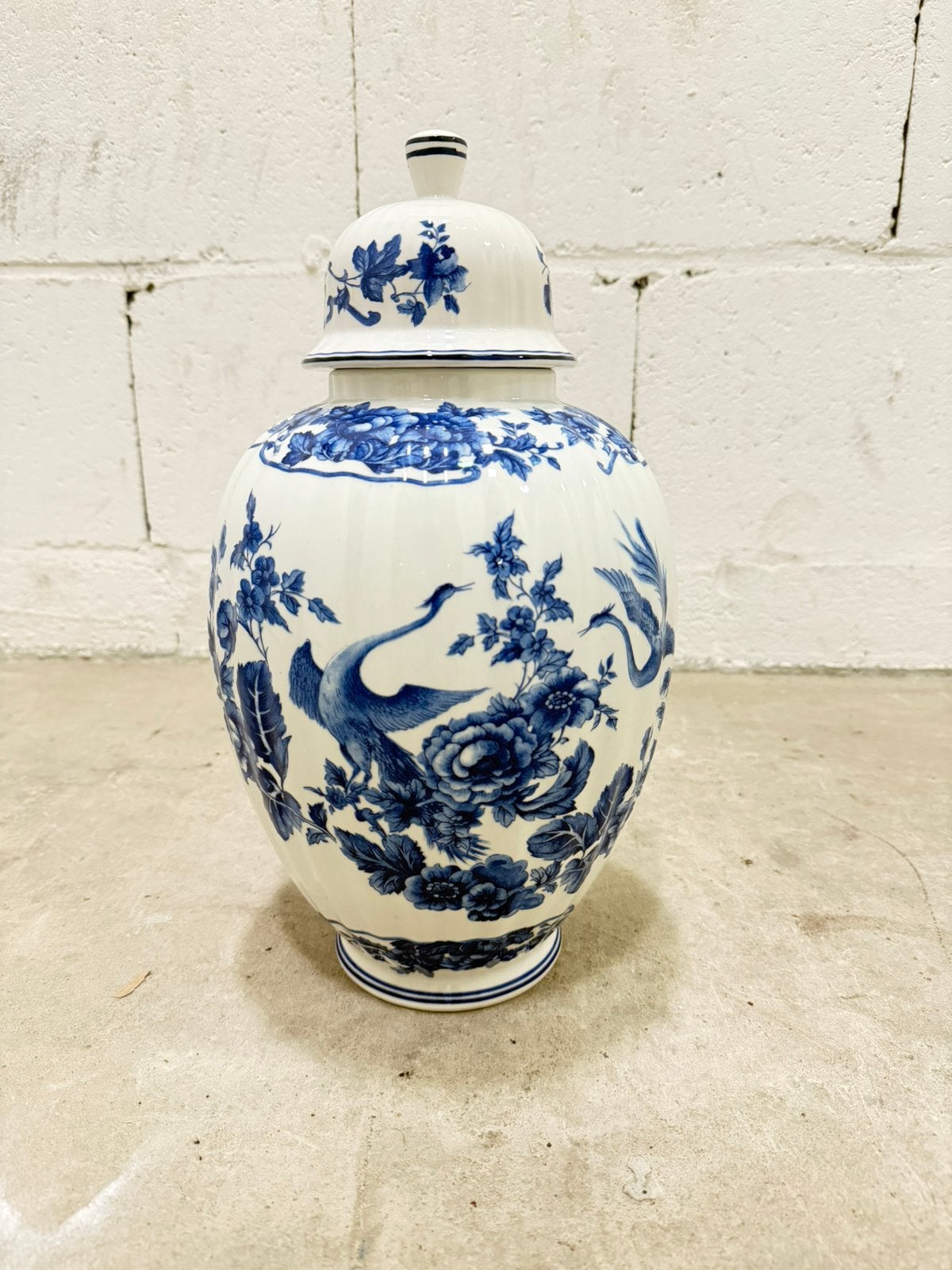 Chinese gemberpot in goede staat! - vogels - d18xh35cm, Ophalen of Verzenden