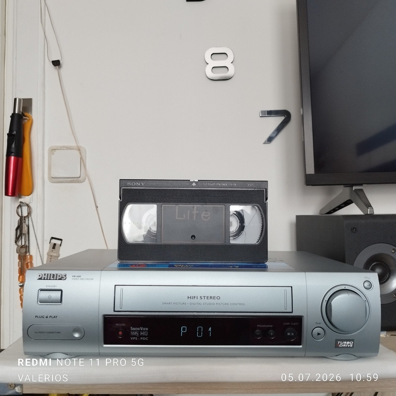 Philips VHS VIDEO Recorder VR-608 TURBO., Ophalen of Verzenden, Gebruikt, Philips