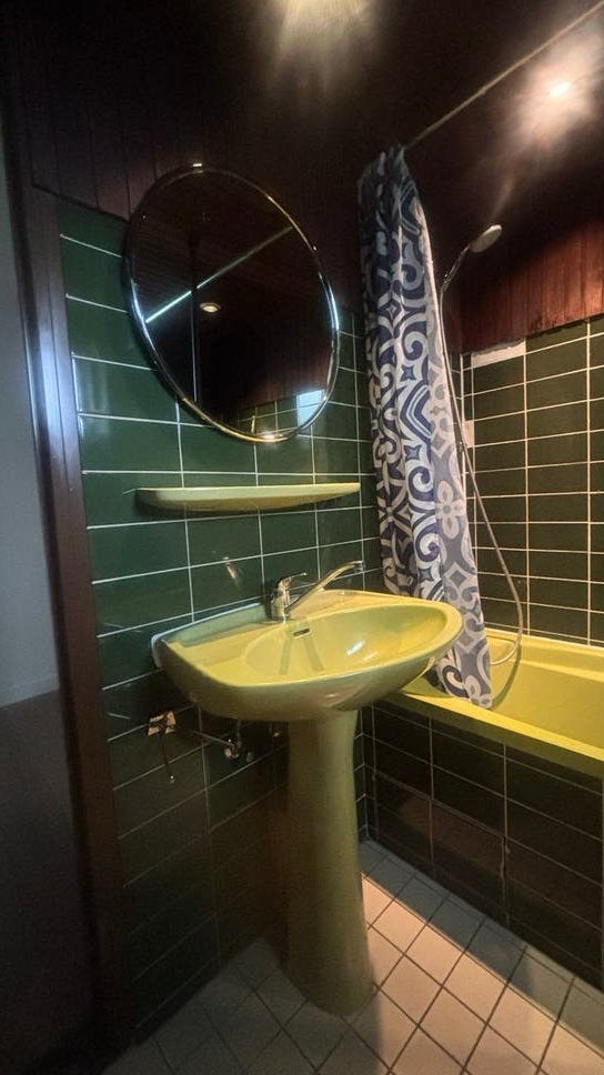 Org. Spfinx ‘75 badkamerset: wastafel, bad, toilet en kast, Ophalen, Gebruikt