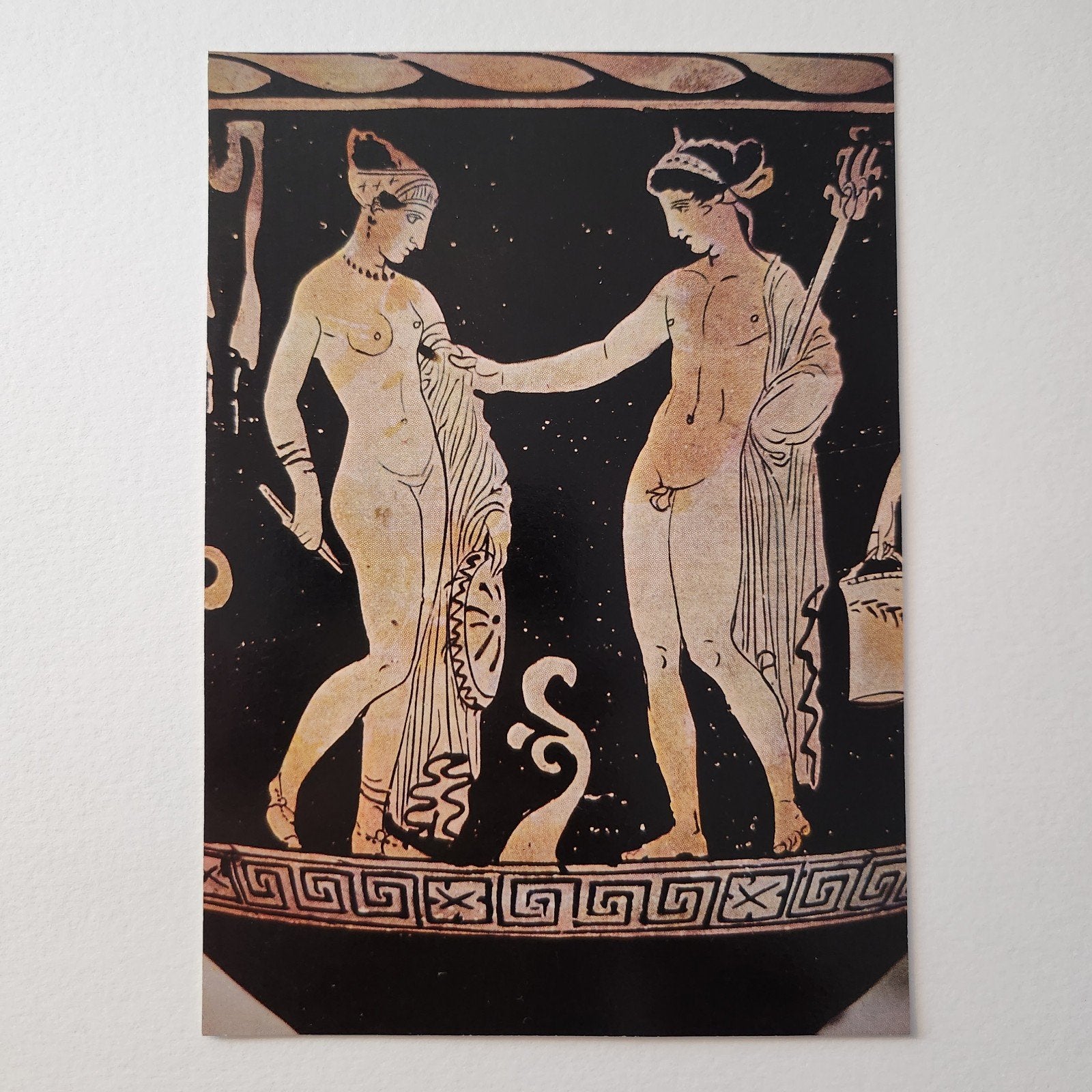Ansichtkaart Griekse Vaas Kunst - Dionysos en Ariadne, Verzenden, 1960 tot 1980, Ongelopen, Cultuur en Media