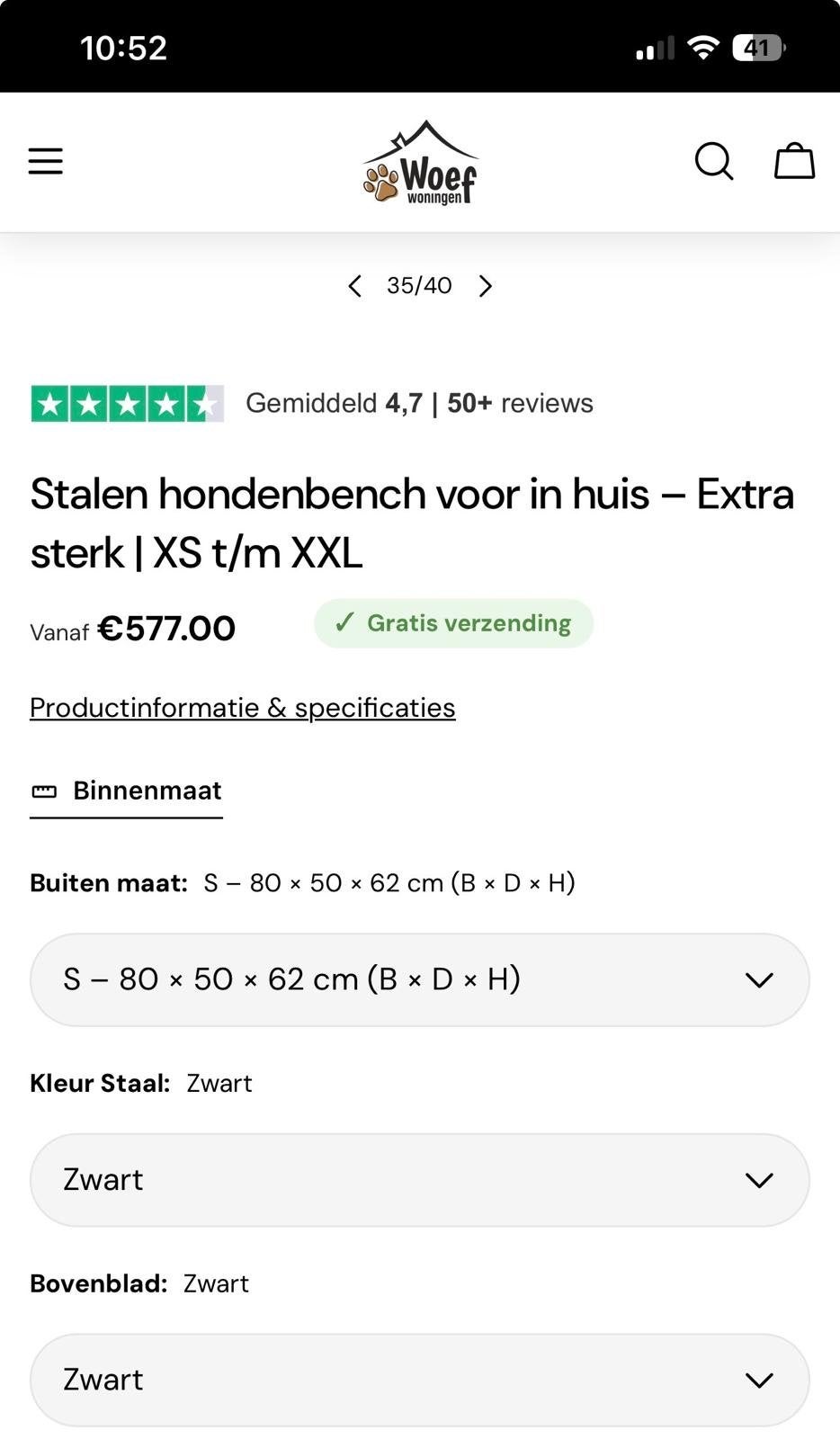 Hondenbench Woef, Ophalen, Zo goed als nieuw