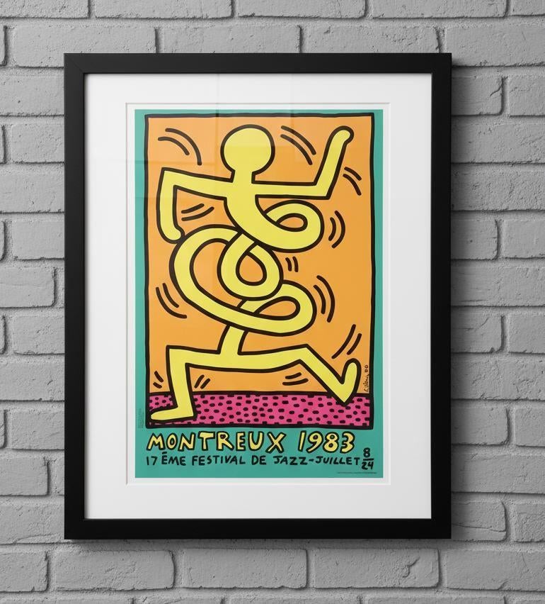 KEITH HARING | Montreux Jazz Festival 1983 | affiche Poster, Verzamelen, Verzenden, Nieuw, A1 t/m A3, Film en Tv