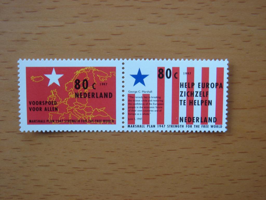 NVPH 1723#1724a Marshallhulp 1947 Verjaardagen, Postzegels en Munten, Ophalen of Verzenden, Na 1940, Postfris