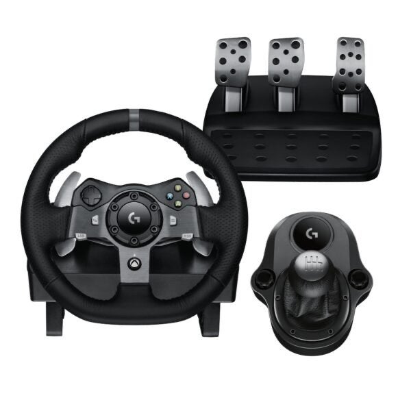 Logitech G920 Racestuur met Pedalen en Shifter, Ophalen, Racestuur, Xbox, Force feedback