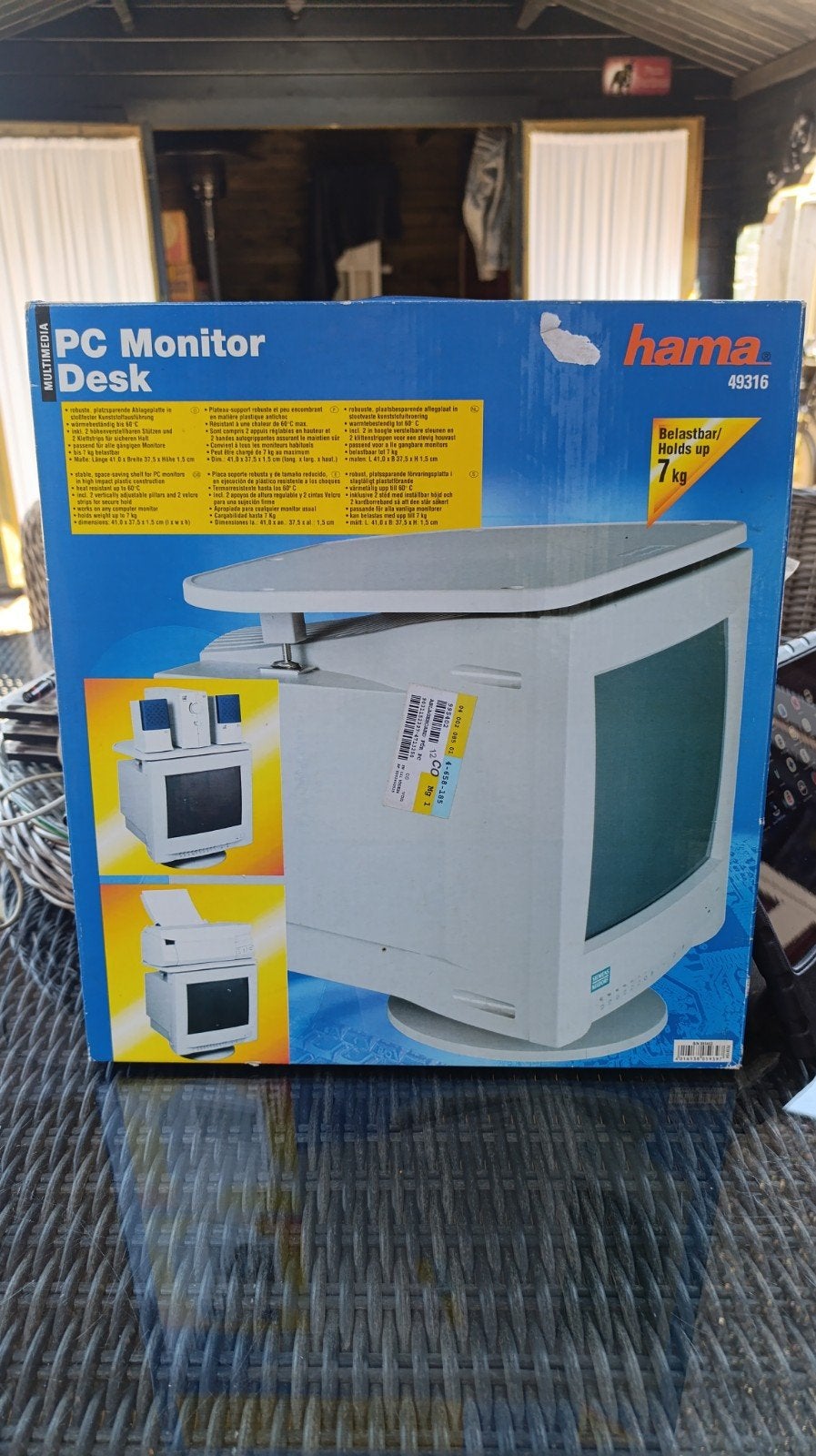 Vintage Hama PC Monitor Desk - Monitorstandaard tot 7 kg, Computers en Software, Overige Computers en Software, Ophalen of Verzenden