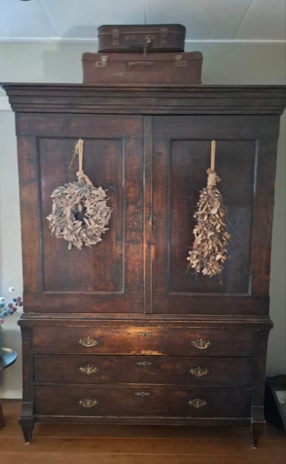 vintage Antiek grenen Hollands kabinet 1800-1850, Antiek en Kunst, Antiek | Meubels | Kasten, Ophalen