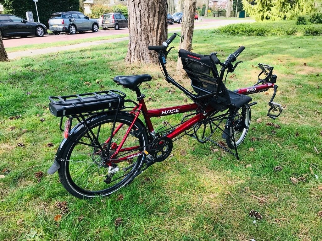 E-Hase Pino tandem met electrische ondersteuning, Minder dan 10 versnellingen, Gebruikt, Opvouwbaar, Ophalen of Verzenden
