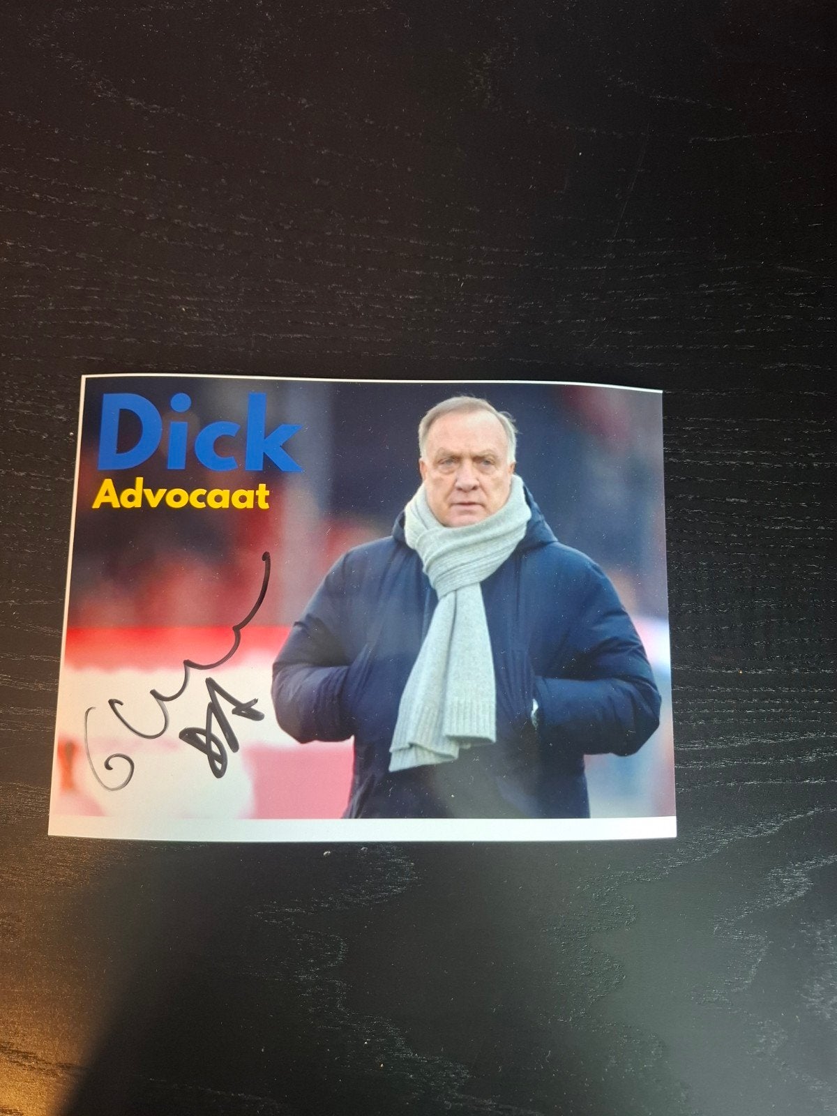 Gesigneerde foto van Dick Advocaat, Verzenden, Zo goed als nieuw, Buitenlandse clubs, Overige typen