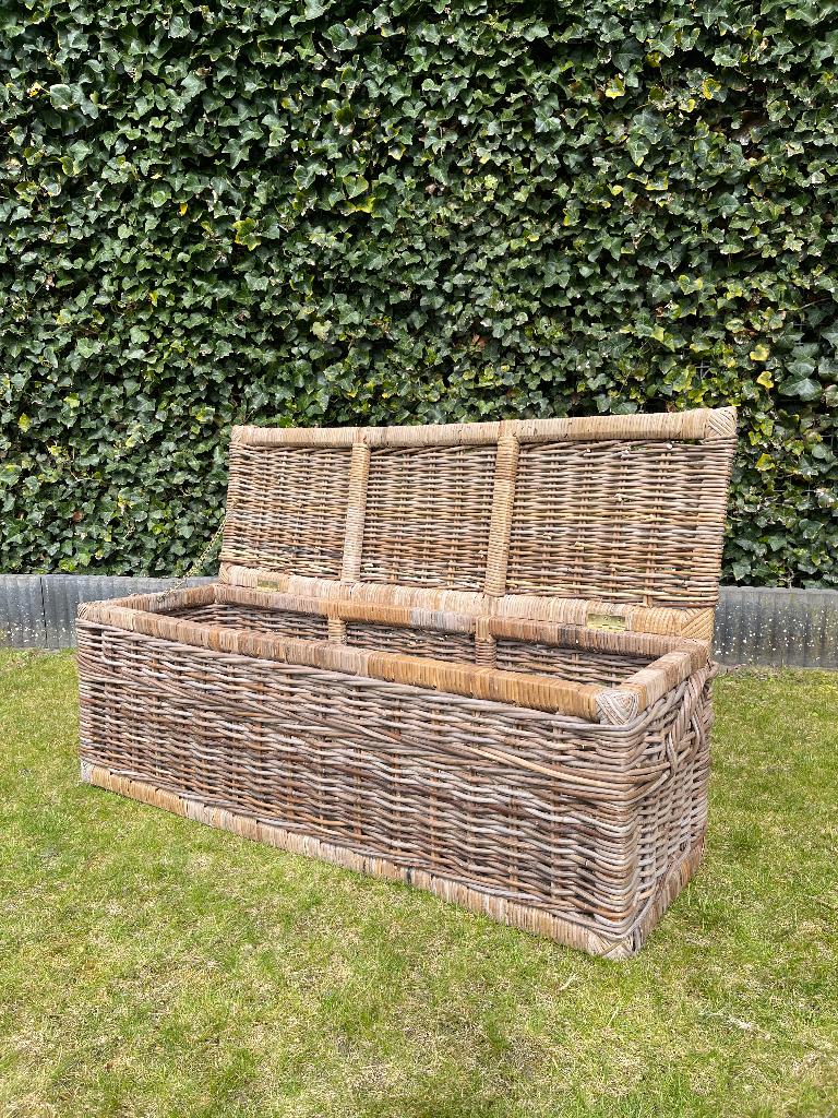 Grote rotan opbergmand, Ophalen, Overige materialen, Minder dan 50 cm, Zo goed als nieuw