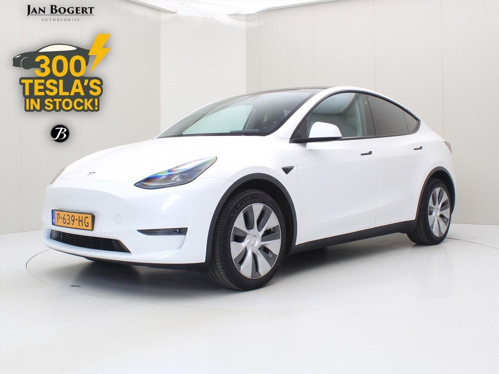 Tesla Model Y Long Range AWD 75kWh 351pk SoH AMD RYZEN [ TRE, Auto's, Tesla, Automaat, Gebruikt, Wit, Origineel Nederlands
