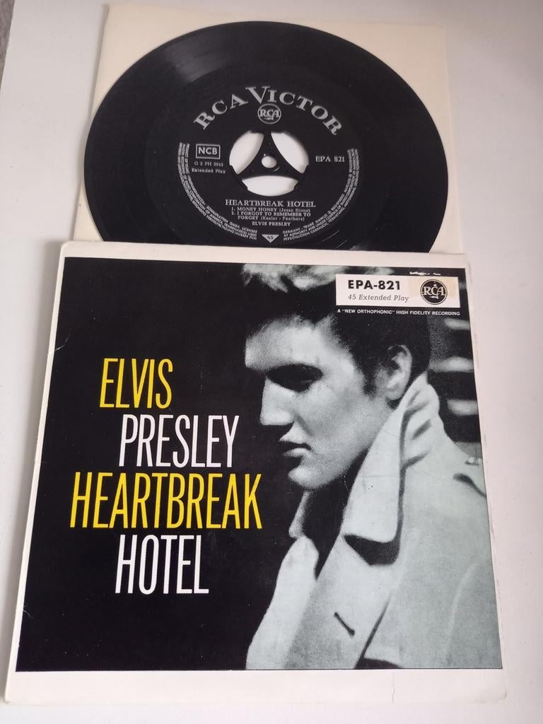 Elvis Presley ep- Heartbreak hotel, Cd's en Dvd's, Vinyl Singles, Ophalen of Verzenden, Zo goed als nieuw, Overige formaten, EP