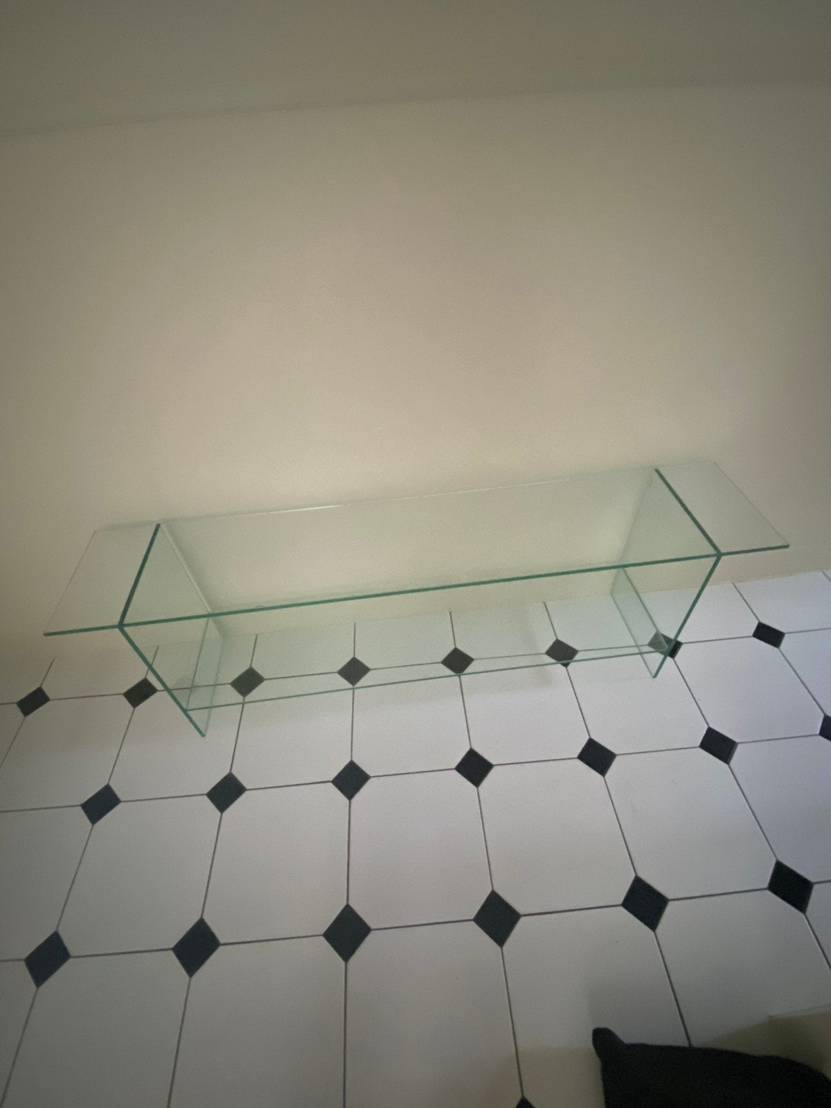 Site Table glas, Huis en Inrichting, Tafels | Sidetables, Ophalen, Gebruikt, 100 tot 150 cm, Glas