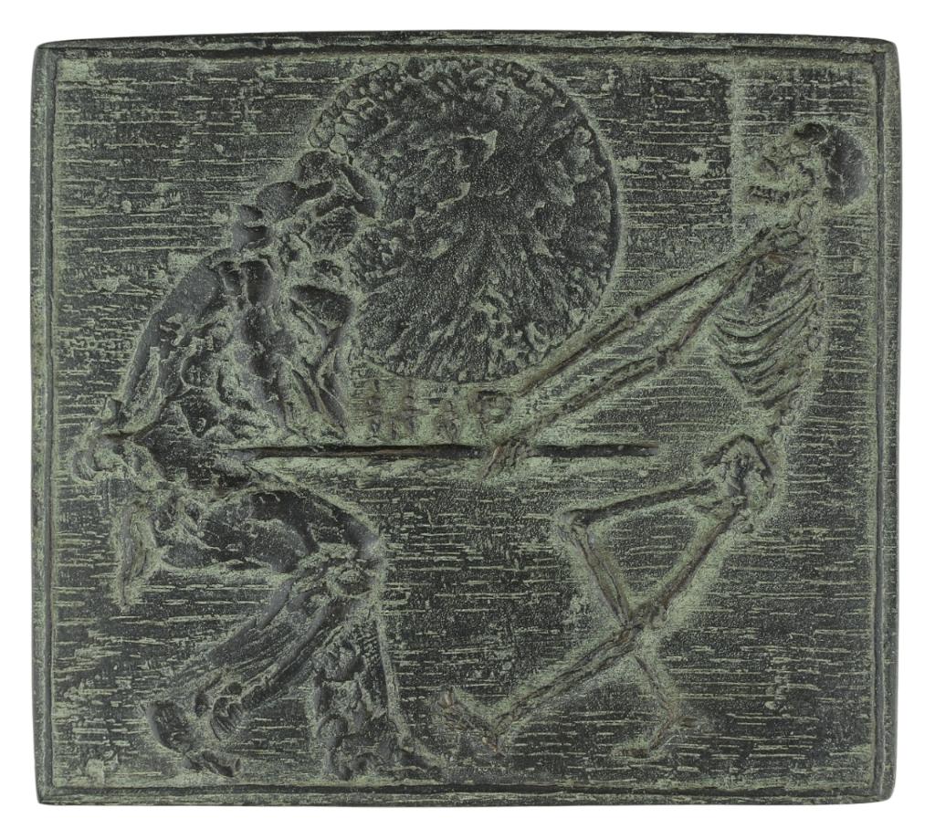 Adri van Rooijen BRONS RELIËF SCHAAKMAT, Verzenden, Brons, Nederland
