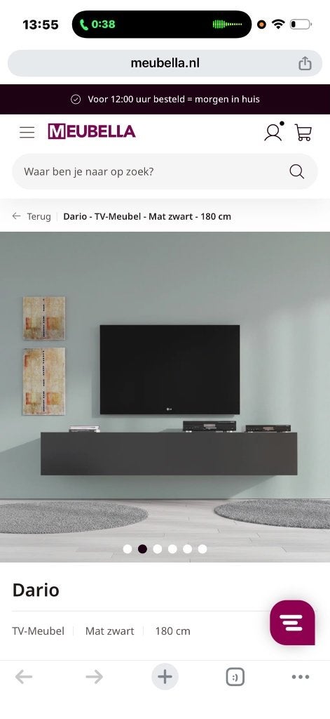 Tv meubel, Ophalen, Eikenhout, 150 tot 200 cm, Zo goed als nieuw