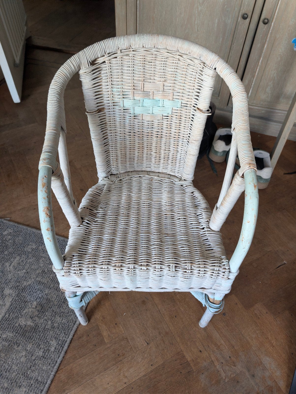 Rotan kinderstoel - Vintage look, Kinderen en Baby's, Kinderstoelen, Ophalen, Gebruikt, Overige typen