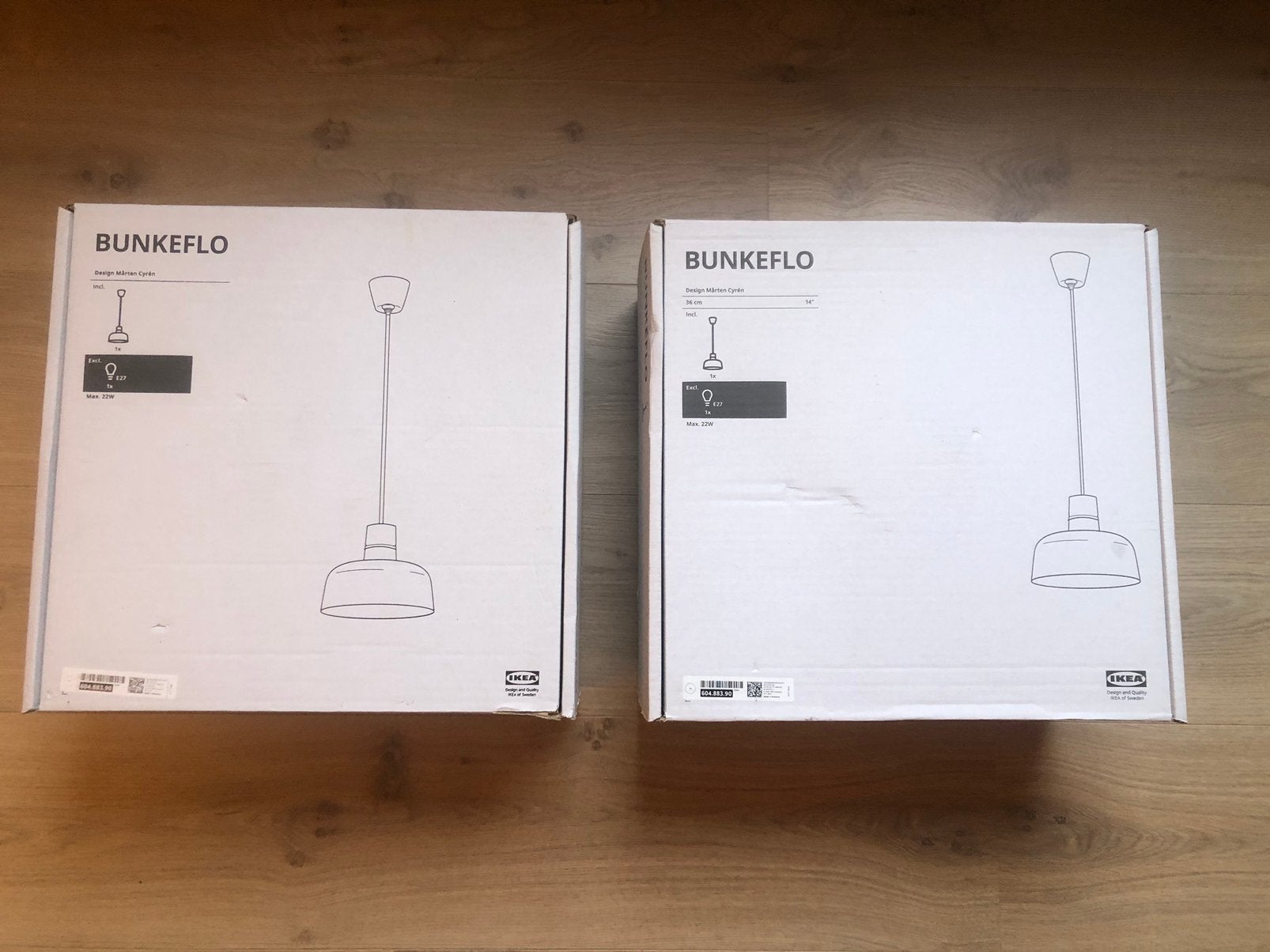 2x Ikea lamp BUNKEFLO, Huis en Inrichting, Ophalen, Nieuw, Minder dan 50 cm