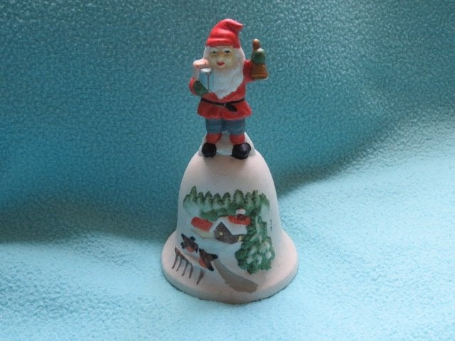 Vintage keramieken kerstbel uit Zweden, Ophalen of Verzenden, Zo goed als nieuw