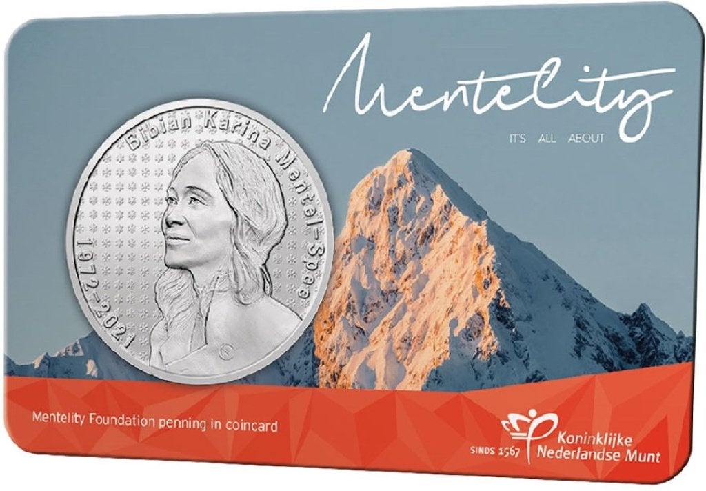 Coincard Nederland Binian Mental PENNING in BU Kwaliteit., Ophalen of Verzenden, Overige landen, 2 euro