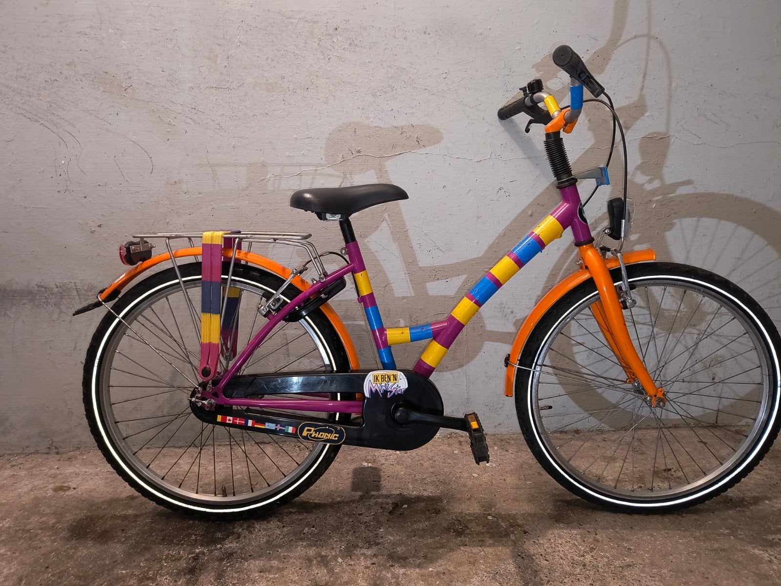 meidenfiets meisjesfiets kinderfiets 24inch Loekie Rainbow, Ophalen, Terugtraprem, 24 inch, Loekie
