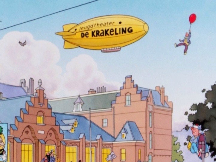 Peter van Dongen "Jeugdtheater De Krakeling", Personages en Fantasiefiguren, Gesigneerd in de plaat, Offsetdruk, Ophalen of Verzenden