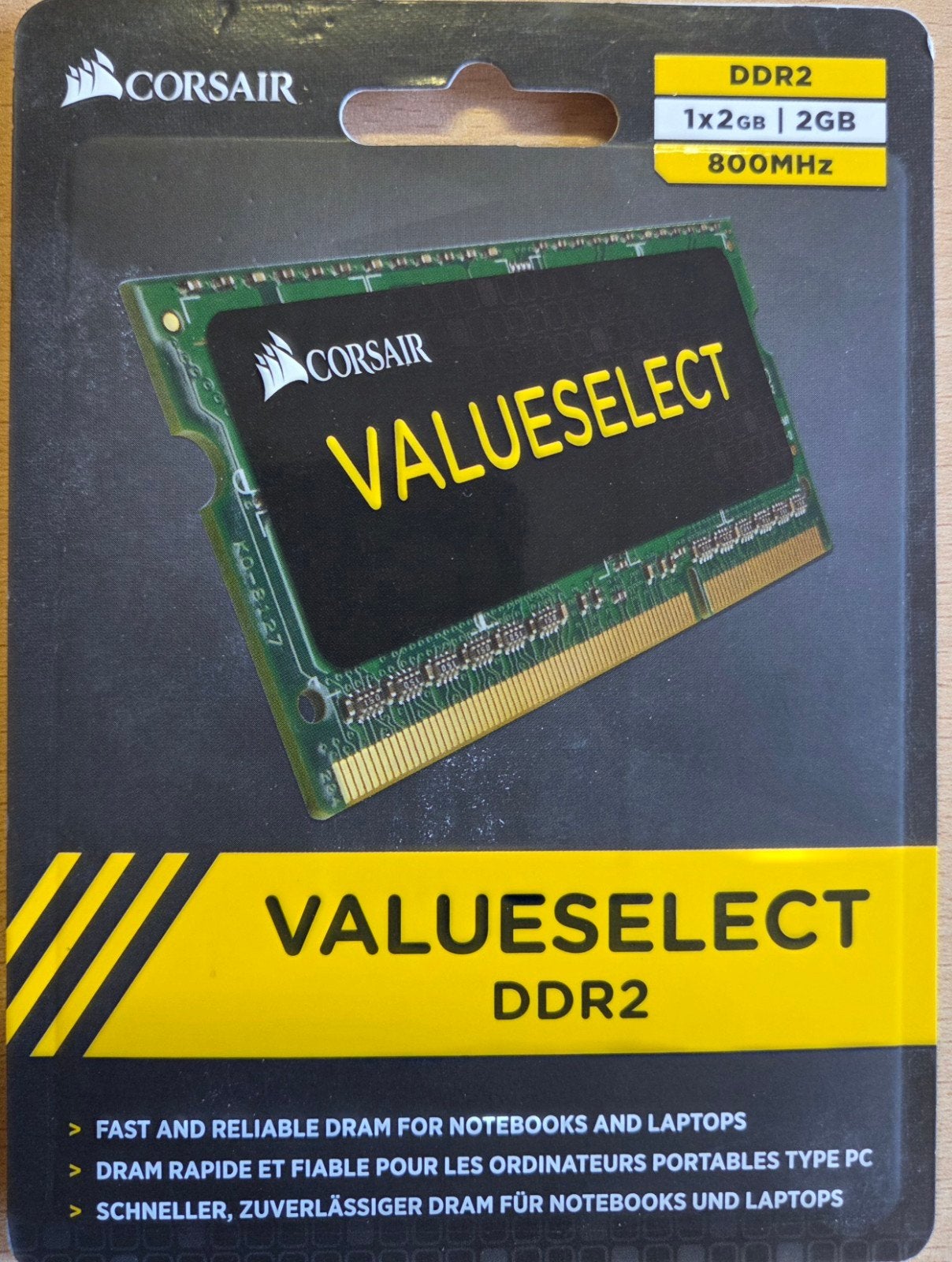 9x Corsair ValueSelect DDR2 2GB 800MHz RAM voor Laptop, Nieuw, Ophalen of Verzenden, DDR2, 2 GB