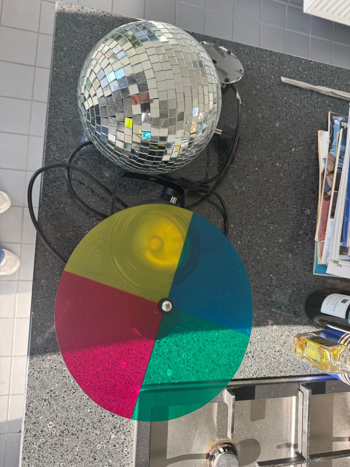 Roterende discobal met kleurenfilter voor feestjes, Ophalen, Gebruikt, Feestartikel, Verjaardag