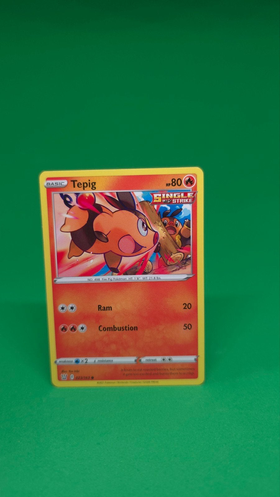 Tepig 023/163 Single Strike, Ophalen, Zo goed als nieuw