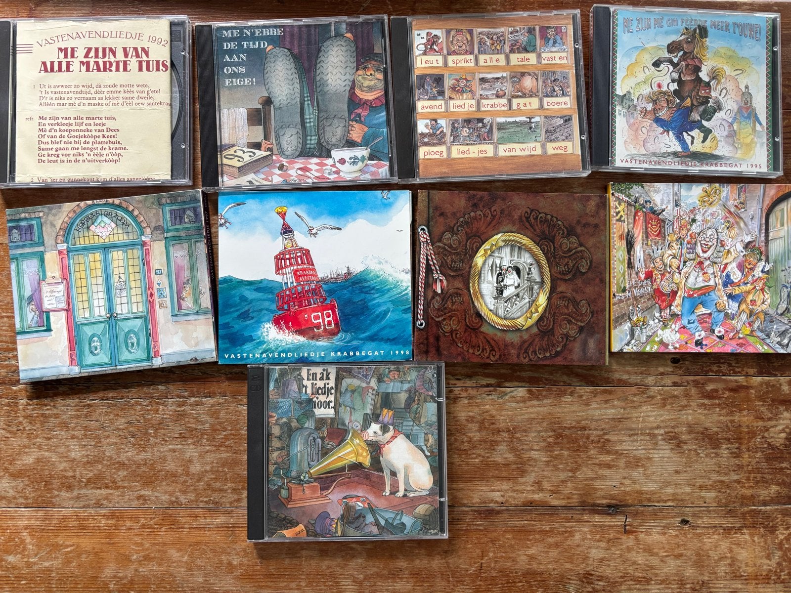 Krabbegat Vastenavendliedjes CD's - Diverse jaren, Ophalen of Verzenden, Gebruikt, Streekmuziek