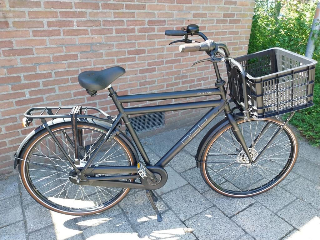 Bsp heren transportfiets 62 cm frame, Fietsen en Brommers, Versnellingen, Zo goed als nieuw, 61 tot 65 cm, Trommelrem