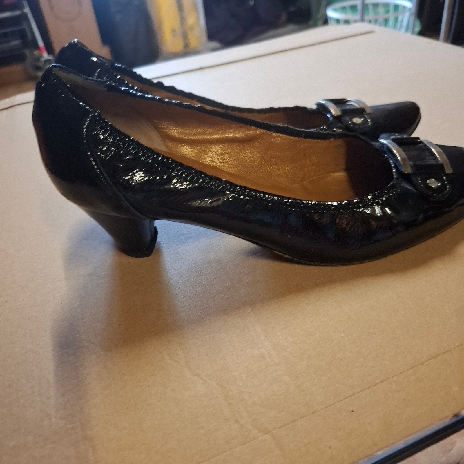 Zwarte lak pumps - Maat 42, Ophalen of Verzenden, Gedragen, Zwart, Pumps