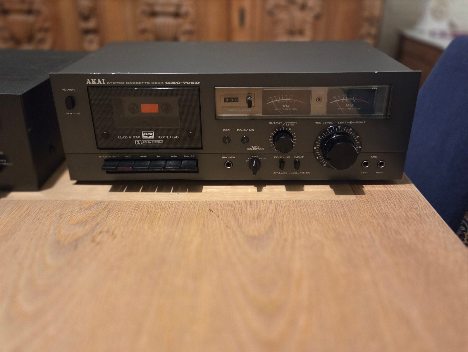Akai Stereo Cassette Deck GX-C706D, Ophalen of Verzenden, Enkel, Akai, Tape counter