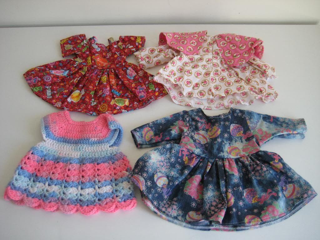Nieuwe poppenkleertjes voor Baby Born 43 cm: 3 jurkjes + jas, Ophalen of Verzenden, Nieuw, Babypop