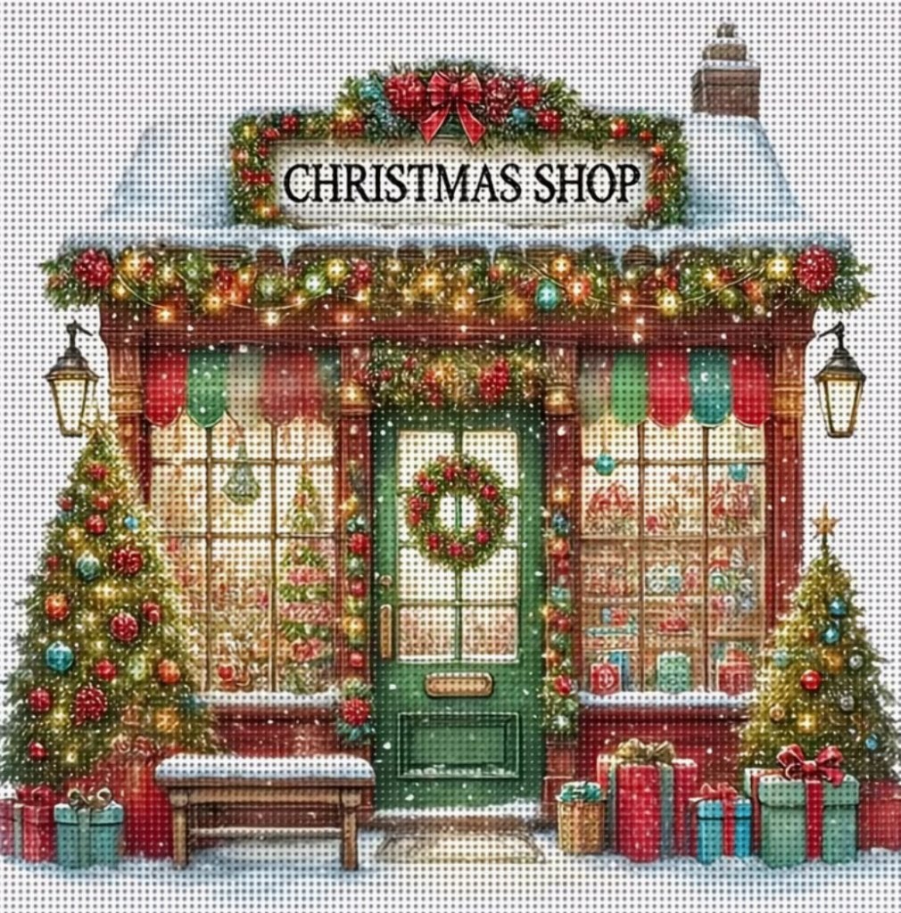 Compleet borduurpakket 30x30cm Kerst, Hobby en Vrije tijd, Ophalen of Verzenden, Nieuw, Handborduren, Borduurpakket