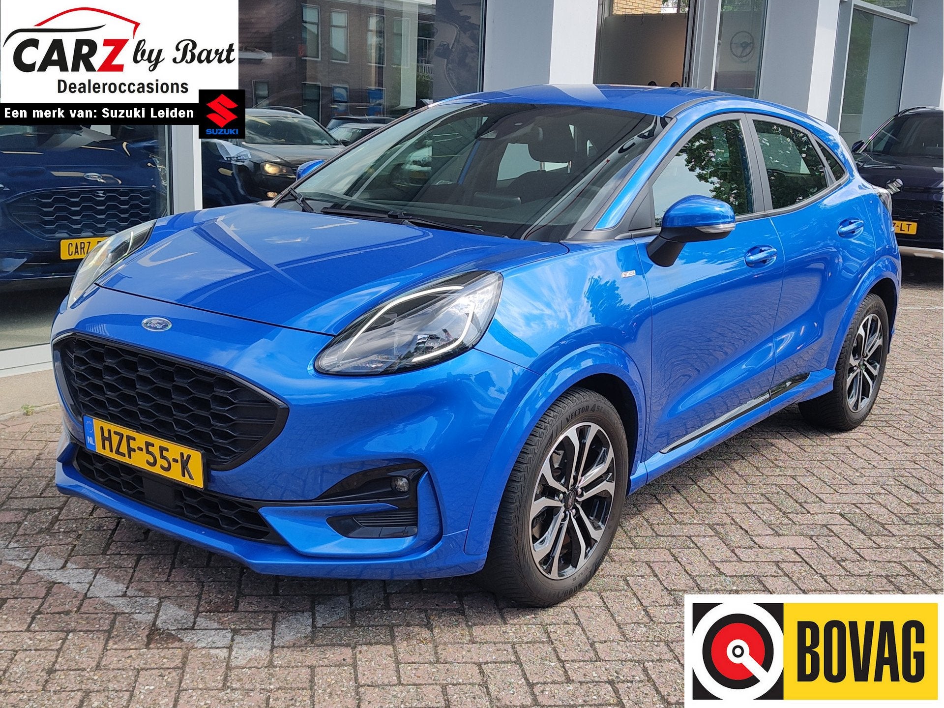 Ford Puma 1.0 ECOBOOST HYBRID ST-LINE Airco | Stoelverwarmin, 12 maanden, Blauw, Bedrijf, Handgeschakeld