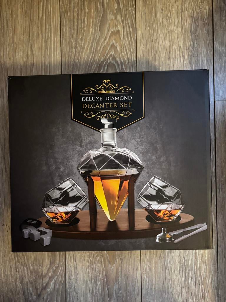 Diamant whiskey decanter set nieuw, Ophalen, Nieuw in verpakking