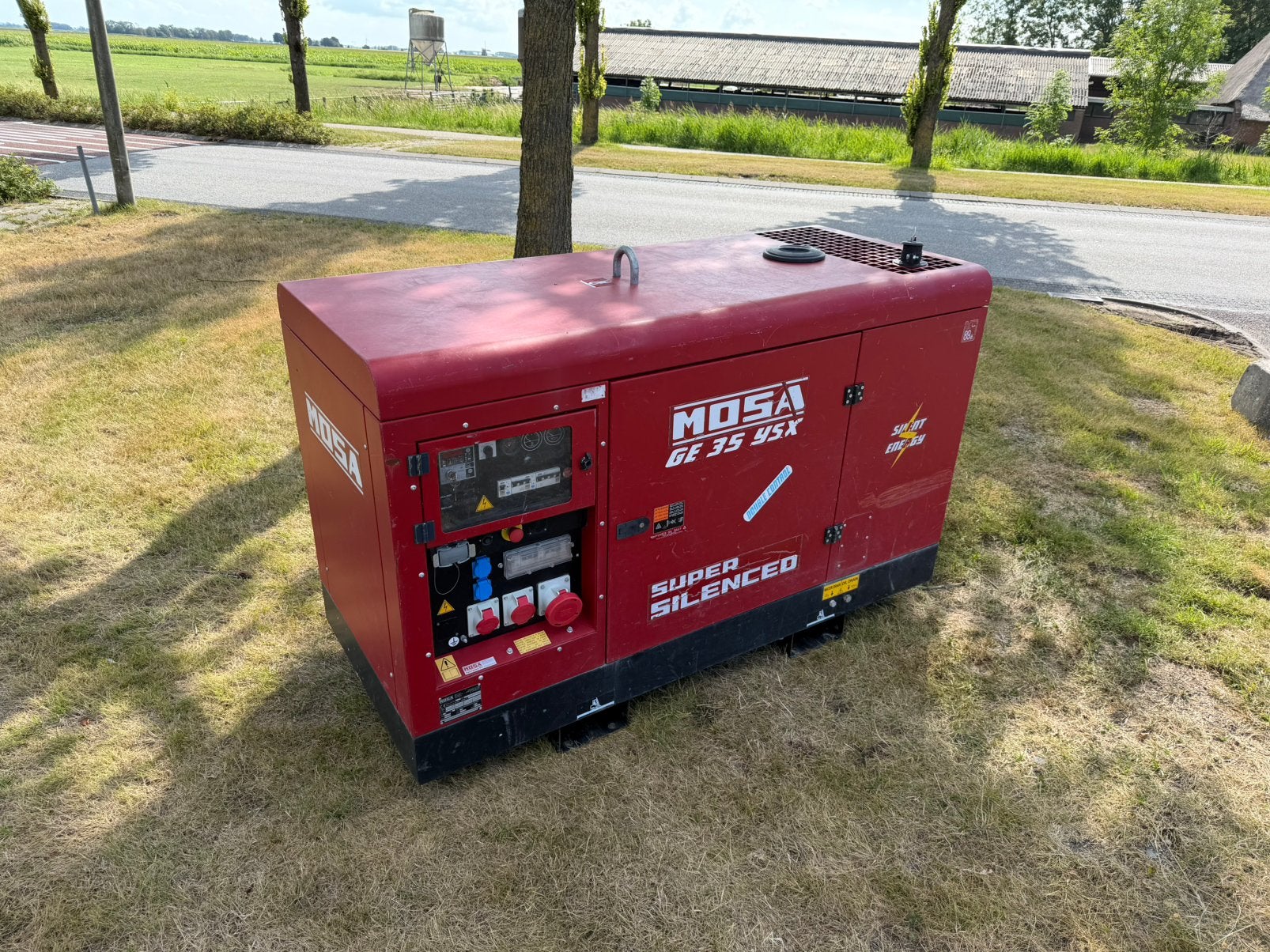 35 KVA aggregaat 230/400 Volt Mosa GE35 diesel generator, Ophalen, Gebruikt, Dieselolie, Geluidgedempt