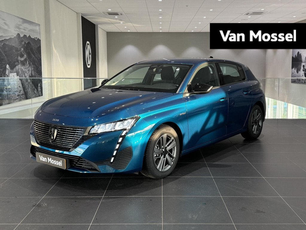 Peugeot 308 1.2 Hybrid 145 e-DCS6 Style | Automaat | Climate, Stof, Gebruikt, Euro 6, Blauw