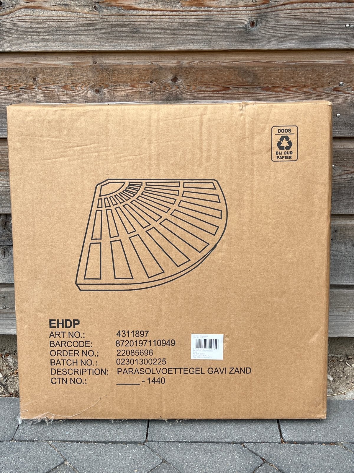 2 NIEUWE Parasolvoettegels Gavi Zand - In Verpakking, Ophalen, Nieuw, Parasolvoet