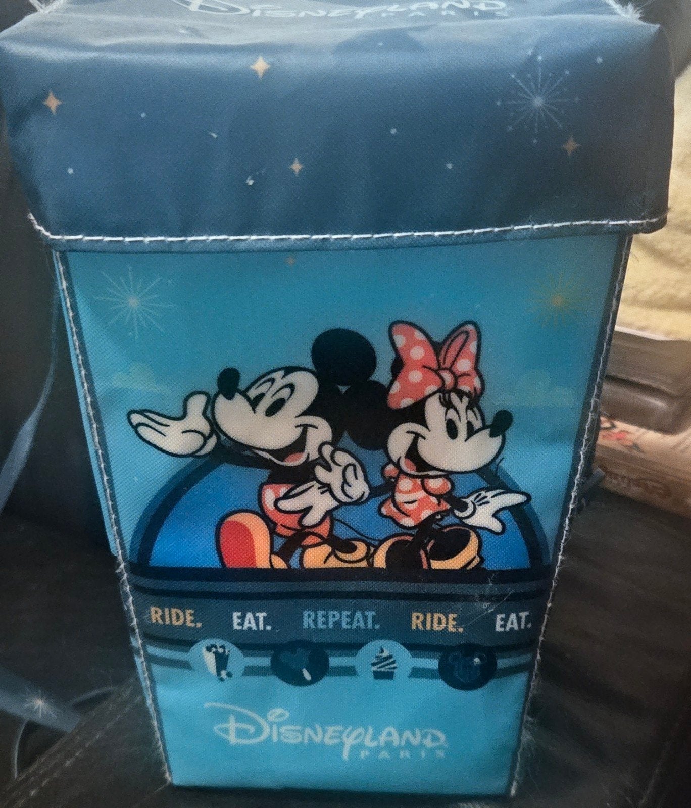 Disneyland Paris stoffen popcorn emmer / bucket, Verzamelen, Ophalen of Verzenden, Mickey Mouse, Gebruikt, Overige typen