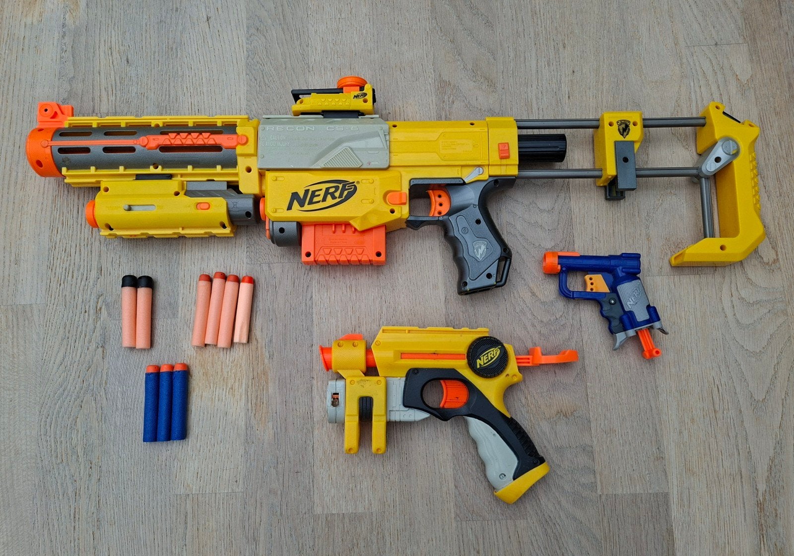 Nerf pistolen, Ophalen, Gebruikt