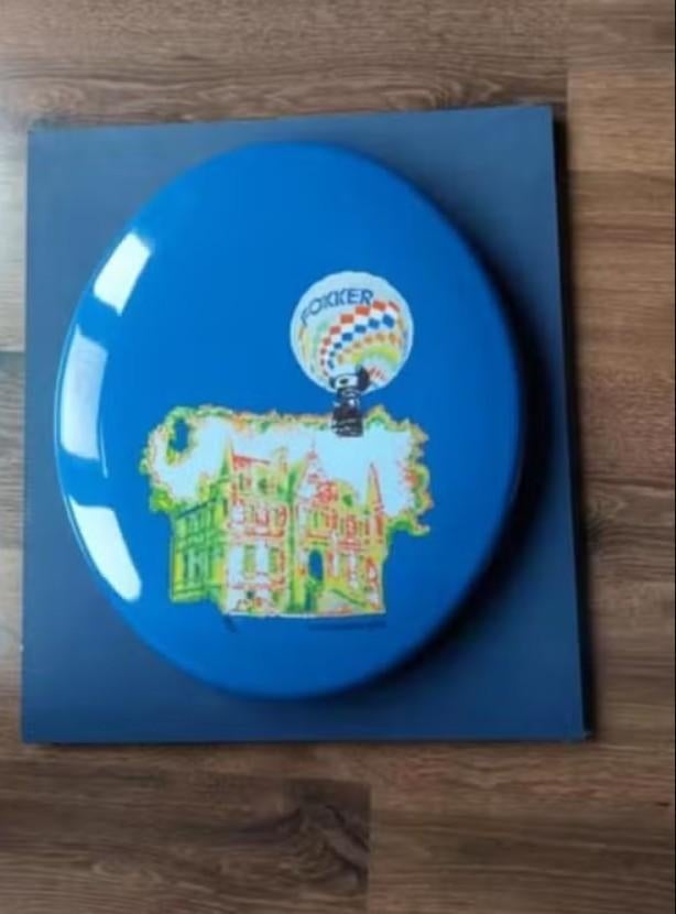 Fokker emaille bord - Henk van der Vet 1990, Ophalen, Zo goed als nieuw, Overige typen