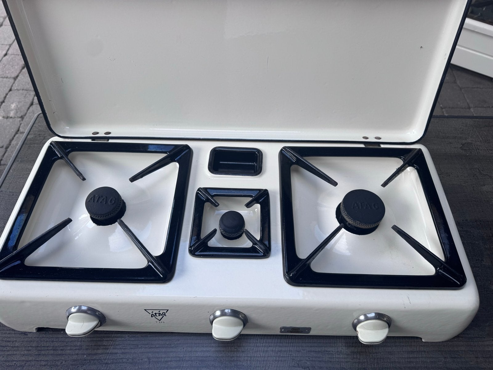 ATAG 3-pits gasfornuis - Ideaal voor camping of buitenkeuken, Ophalen, Gebruikt, Minder dan 85 cm, 60 cm of meer