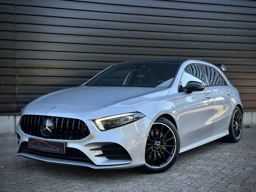 Mercedes-Benz A-Klasse 250 A45S AMG PANO|ACC|BLINDSPOT|MBEAM, Gebruikt, 4 cilinders, Leder en Stof, 1600 kg